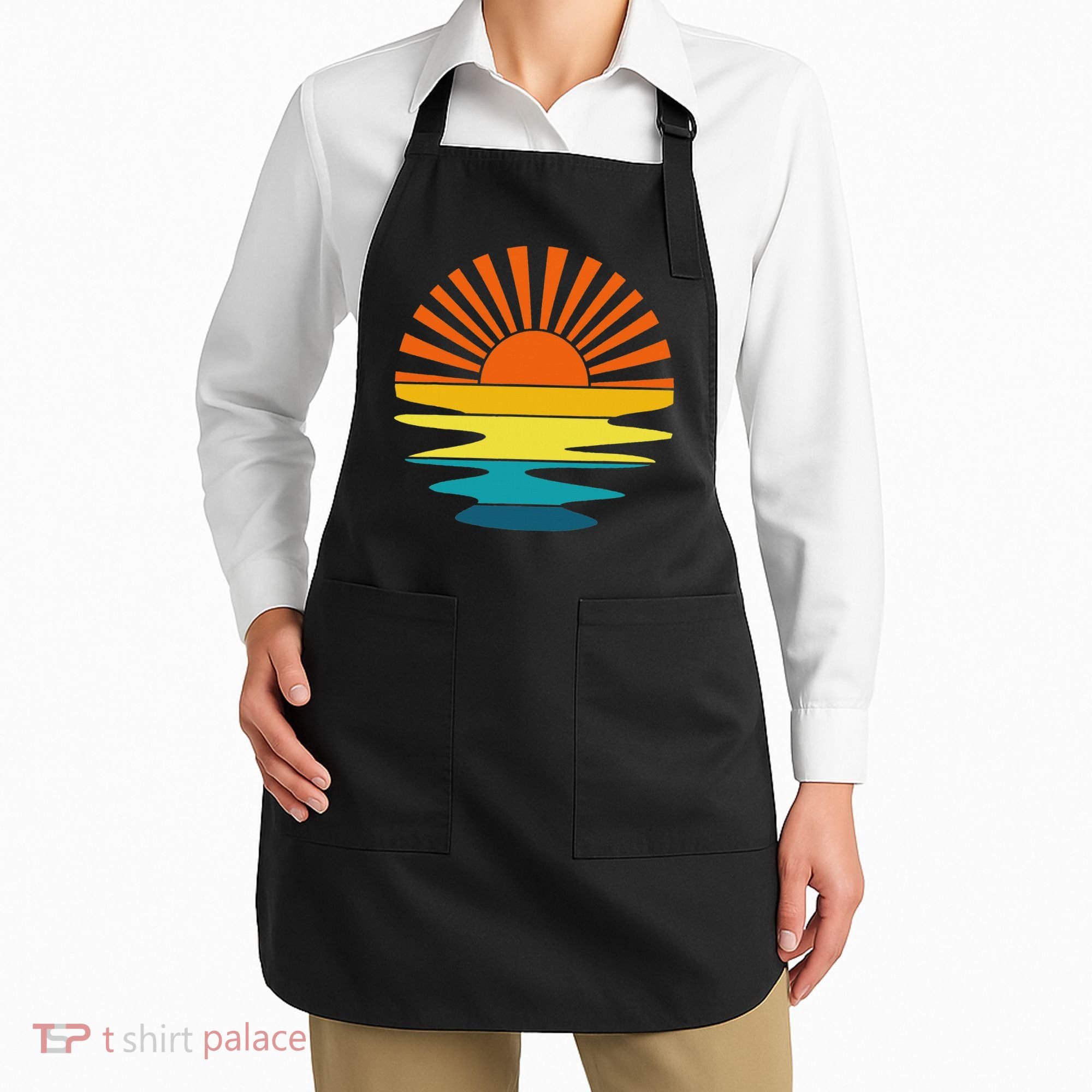 Retro Sunshine For And Women Sunset On The Beach Apron