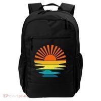 Retro Sunshine For And Women Sunset On The Beach Backpack thumb 0