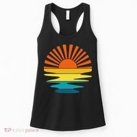 Retro Sunshine For And Women Sunset On The Beach Women's Tank Top thumb 0
