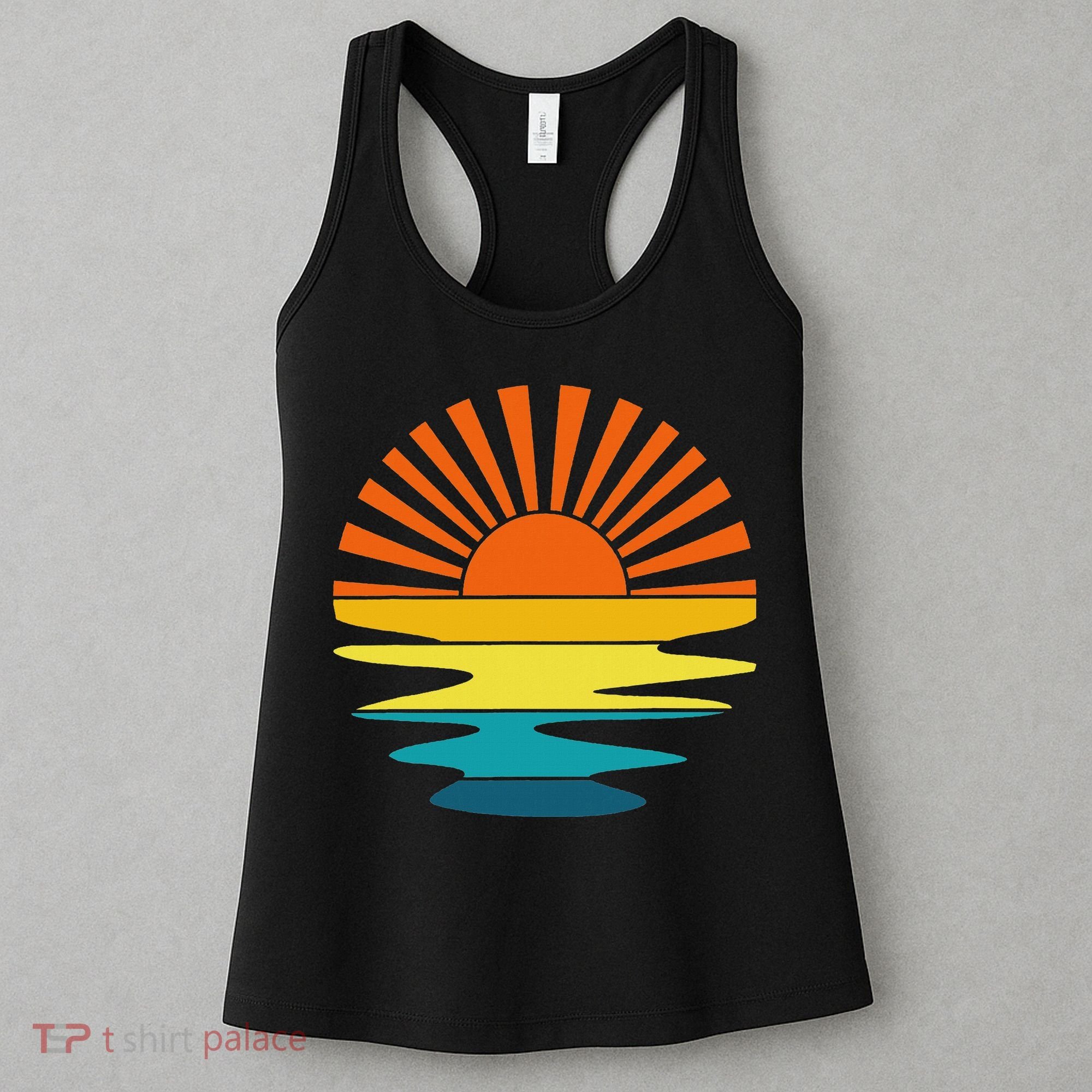 Retro Sunshine For And Women Sunset On The Beach Women's Tank Top