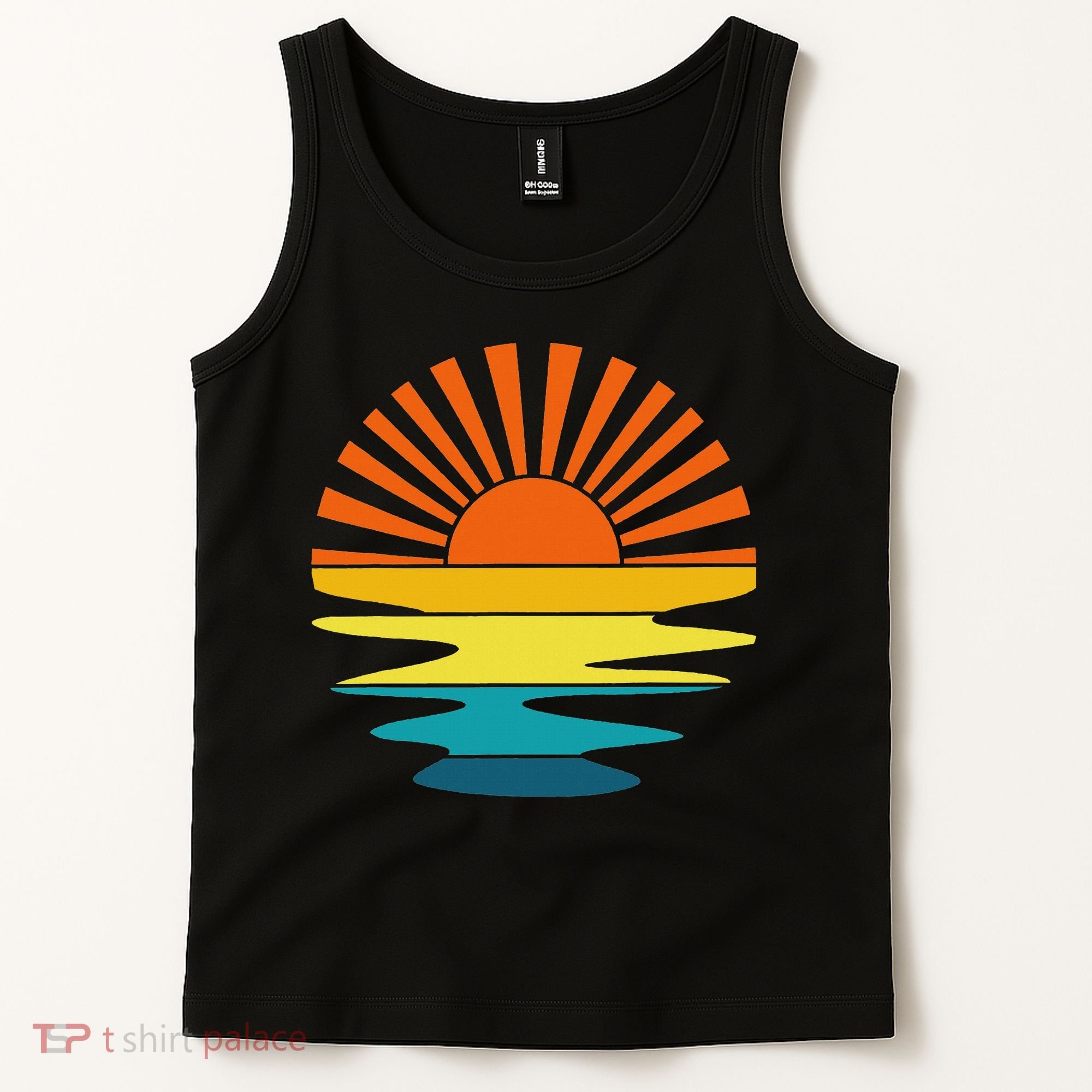 Retro Sunshine For And Women Sunset On The Beach Tank Top