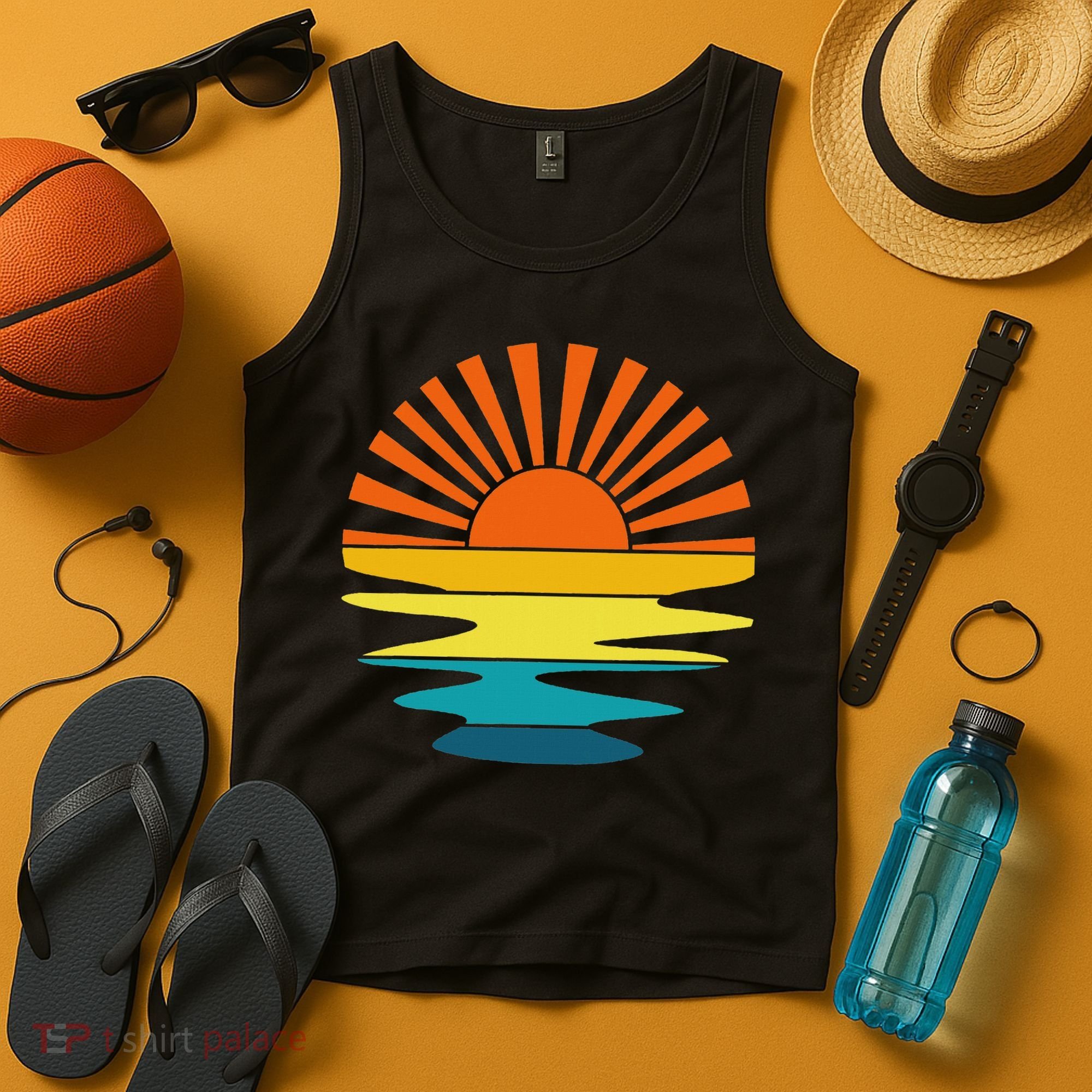 Retro Sunshine For And Women Sunset On The Beach Tank Top