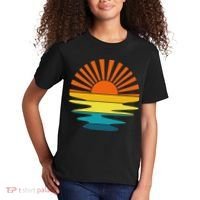 Retro Sunshine For And Women Sunset On The Beach Kids T-Shirt thumb 2