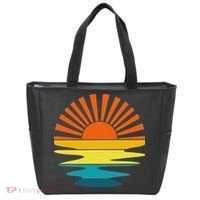 Retro Sunshine For And Women Sunset On The Beach Tote Bag thumb 0