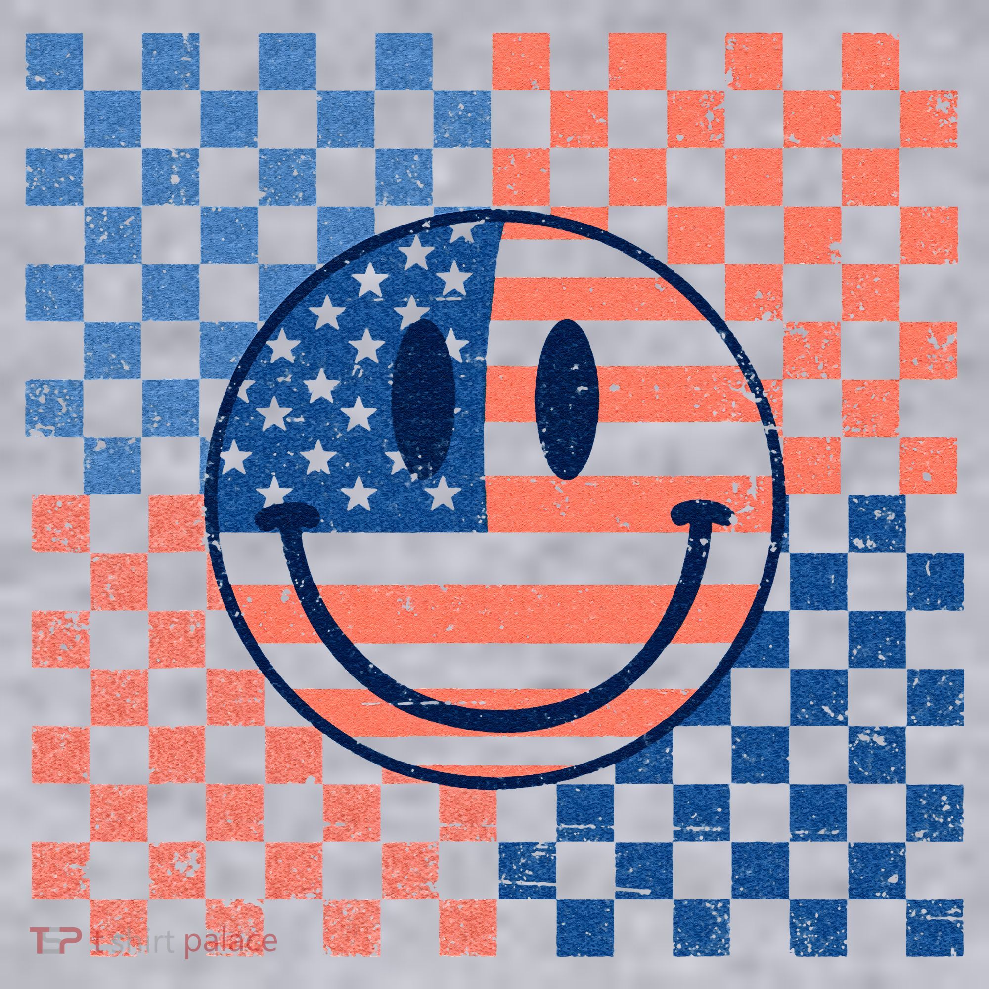 Retro Smiley Face American Flag 4th Of July Patriotic Women's Sweatshirt