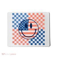 Retro Smiley Face American Flag 4th Of July Patriotic Mousepad thumb 0