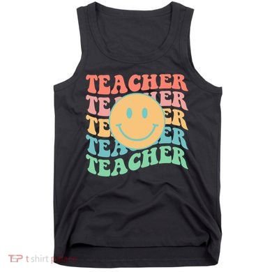 Retro Smiley Face Teacher Colorful Tank Top