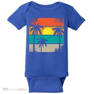 Retro Summer Funny Beach Life Vintage Baby Bodysuit