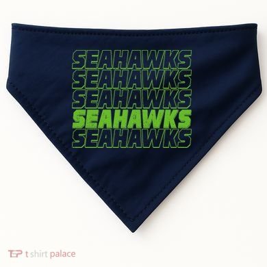 Retro Seahawks Football  USA-Made Doggie Bandana