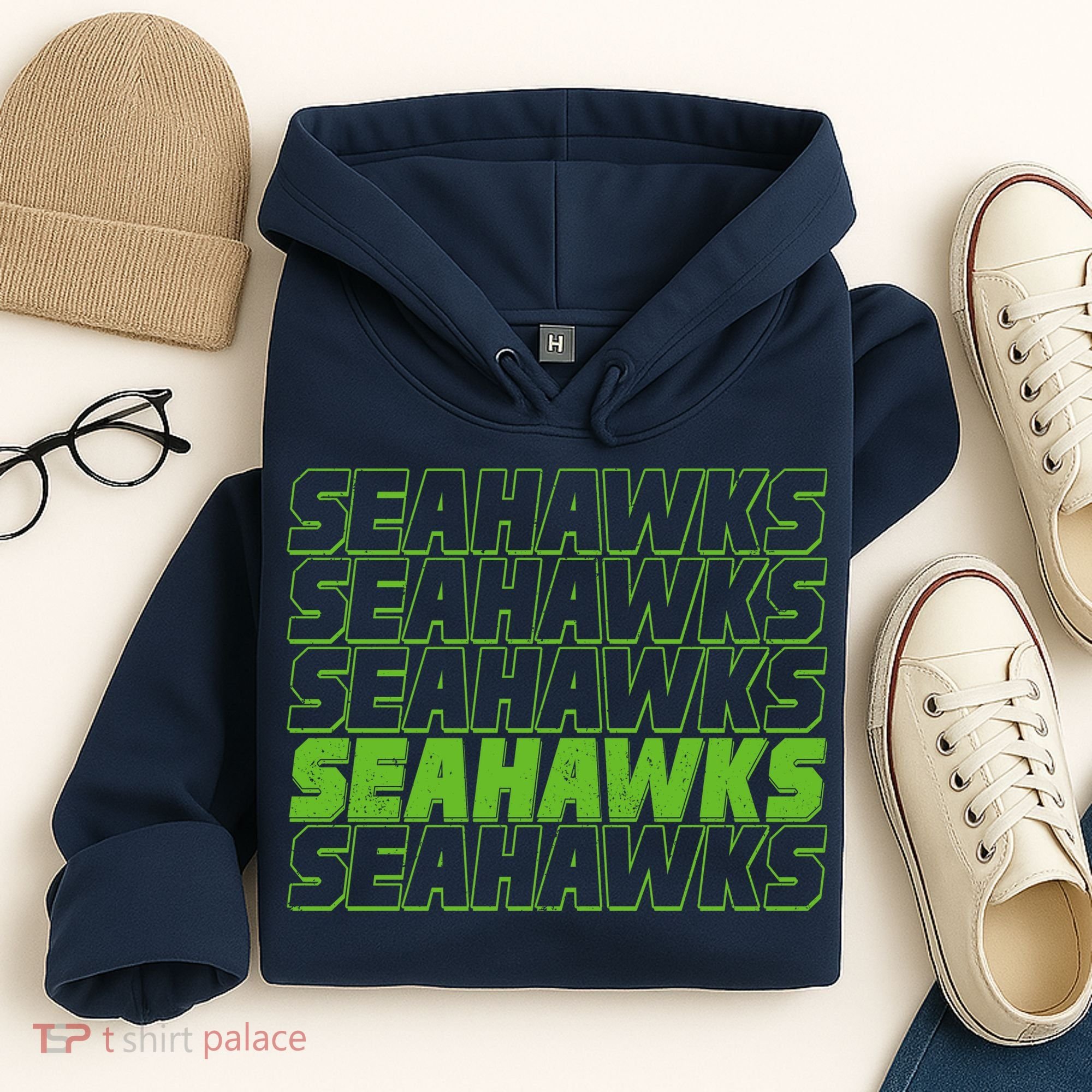 Retro Seahawks Football  Hoodie