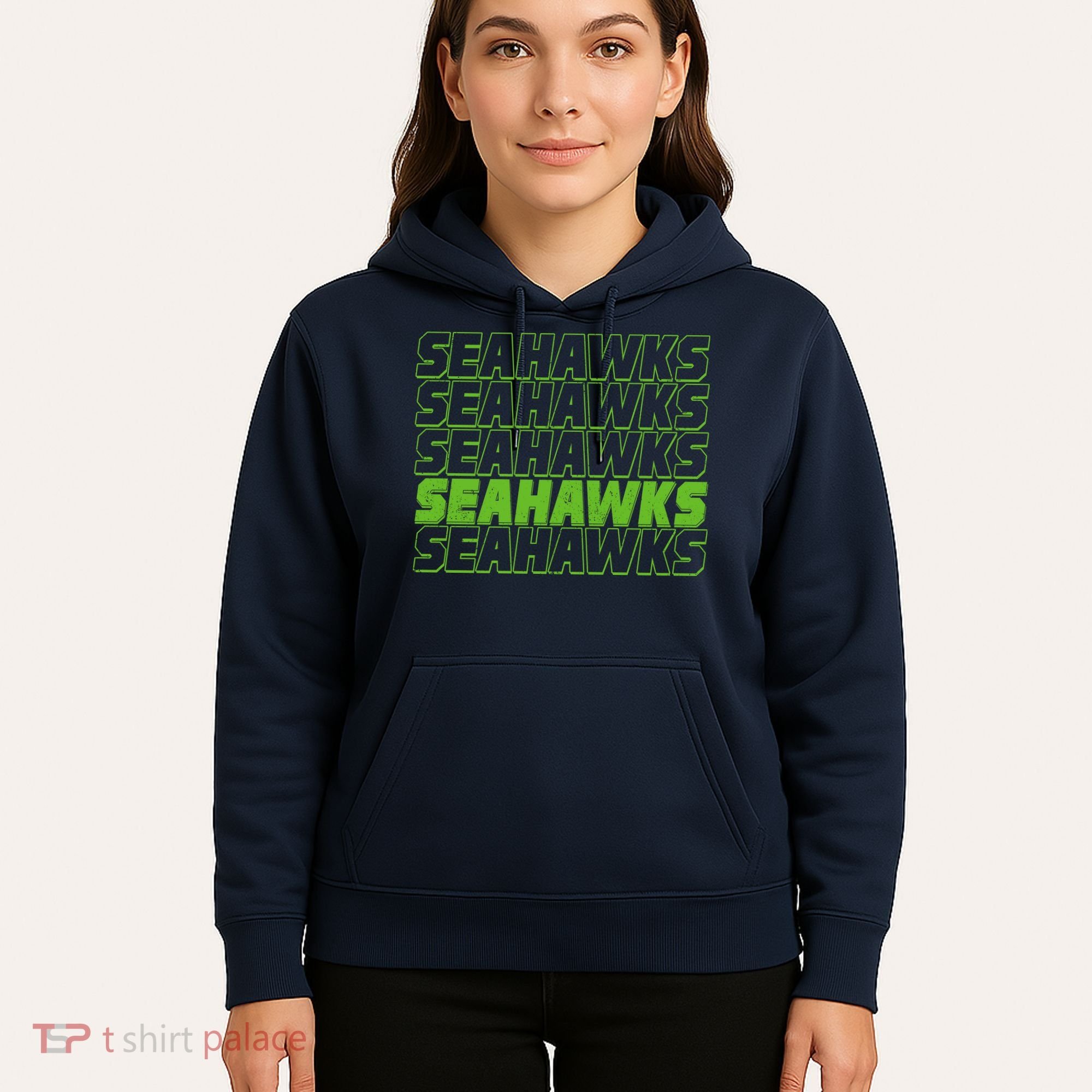 Retro Seahawks Football  Hoodie