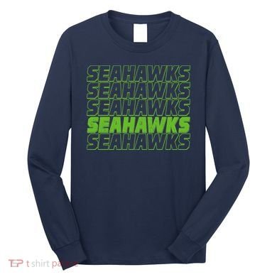 Retro Seahawks Football  Long Sleeve Shirt