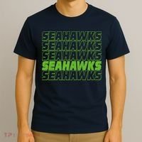 Retro Seahawks Football  T-Shirt thumb 3