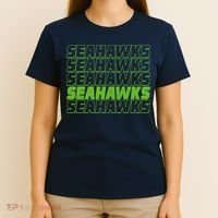 Retro Seahawks Football  T-Shirt thumb 4