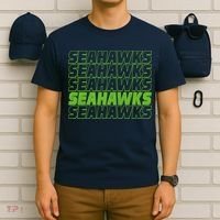 Retro Seahawks Football  T-Shirt thumb 6