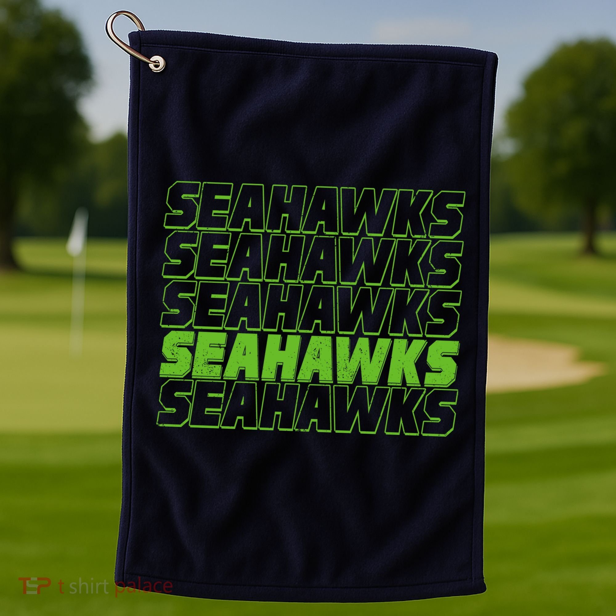 Retro Seahawks Football  Golf Towel