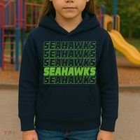 Retro Seahawks Football  Kids Hoodie thumb 3