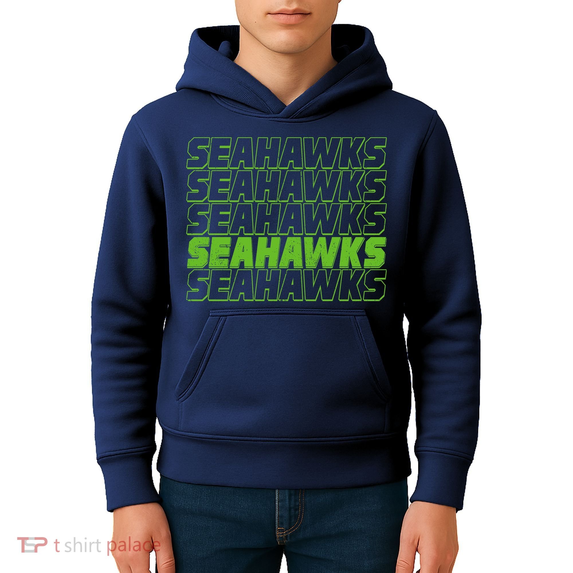 Retro Seahawks Football  Kids Hoodie