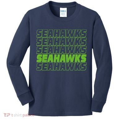 Retro Seahawks Football  Kids Long Sleeve Shirt