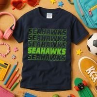 Retro Seahawks Football  Kids T-Shirt thumb 3