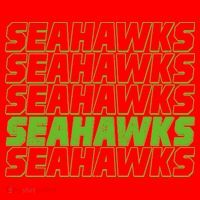 Retro Seahawks Football  Santa Hat thumb 1