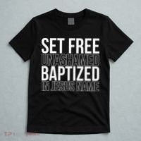 retro Set free unashamed baptized in Jesus name T-Shirt thumb 5