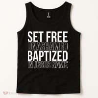retro Set free unashamed baptized in Jesus name Tank Top thumb 2
