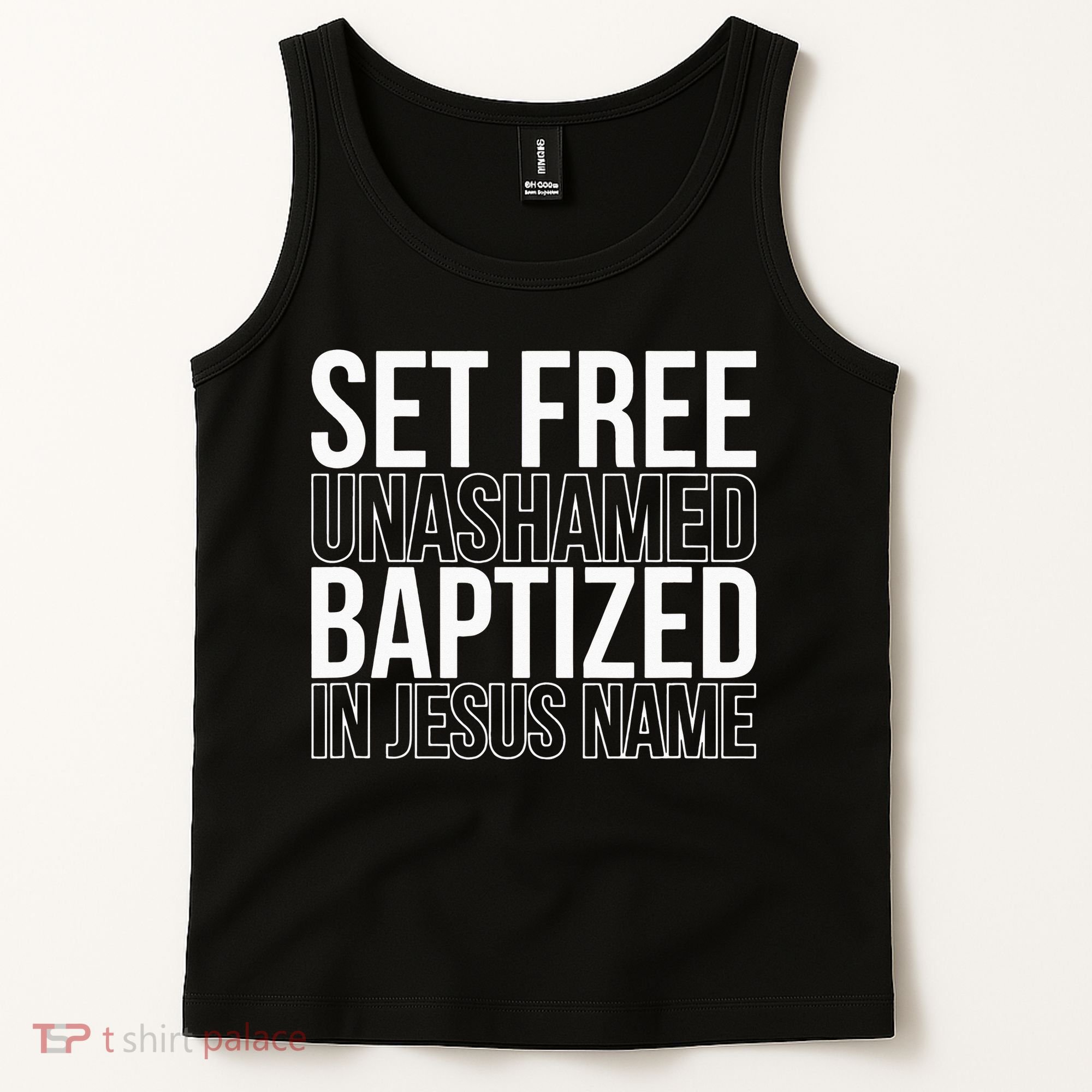retro Set free unashamed baptized in Jesus name Tank Top