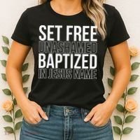 retro Set free unashamed baptized in Jesus name Women's T-Shirt thumb 2