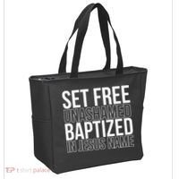 retro Set free unashamed baptized in Jesus name Tote Bag thumb 2