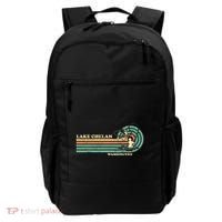 Retro Summer Fishing Washington Chelan Lake Backpack thumb 0