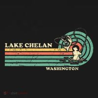 Retro Summer Fishing Washington Chelan Lake Women's Hoodie thumb 2