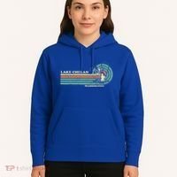 Retro Summer Fishing Washington Chelan Lake Hoodie thumb 5