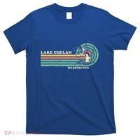 Retro Summer Fishing Washington Chelan Lake T-Shirt thumb 0