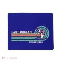 Retro Summer Fishing Washington Chelan Lake Mousepad thumb 0