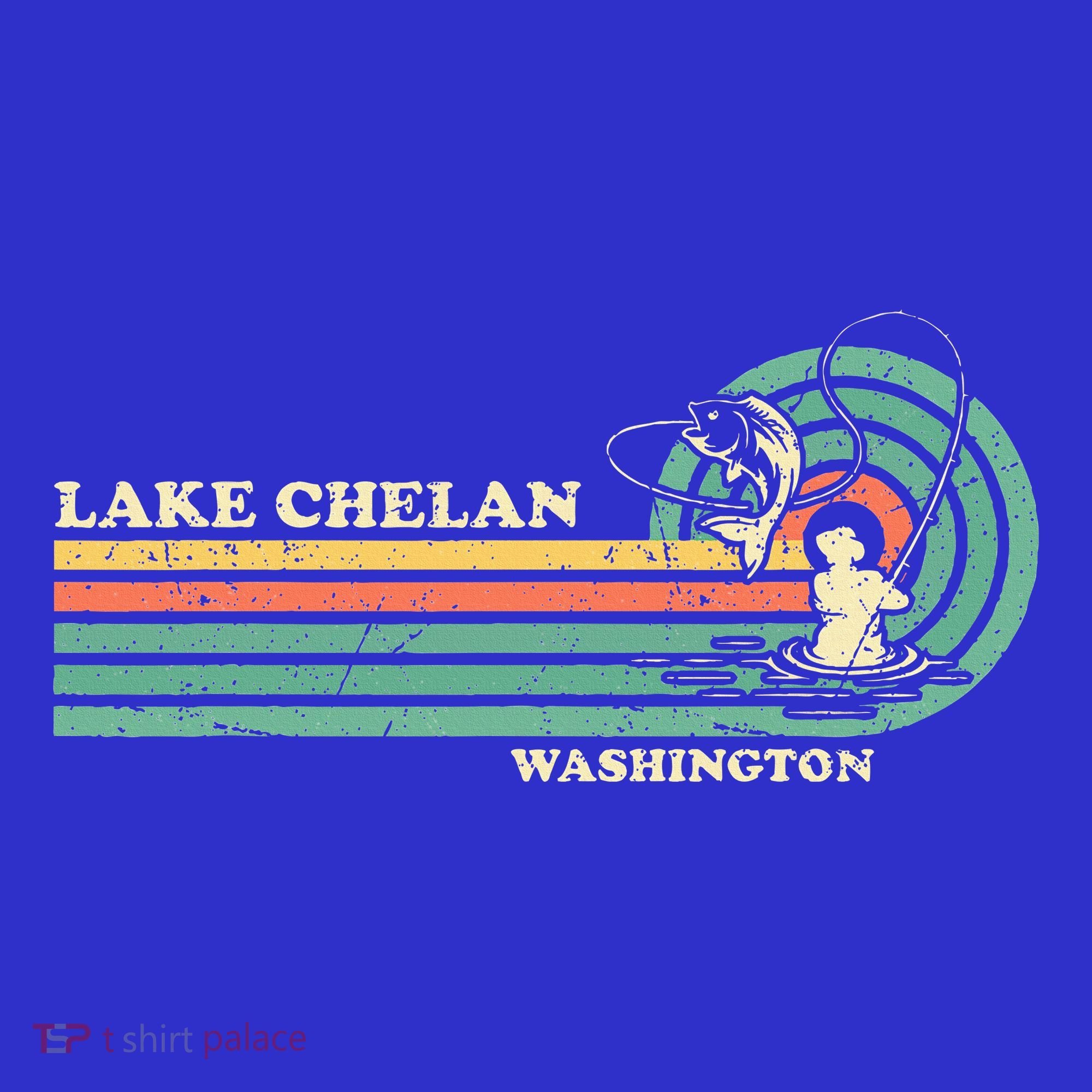 Retro Summer Fishing Washington Chelan Lake Women's Tank Top