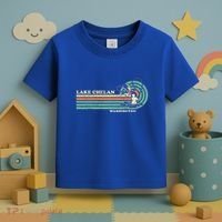 Retro Summer Fishing Washington Chelan Lake Toddler T-Shirt thumb 3