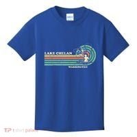 Retro Summer Fishing Washington Chelan Lake Kids T-Shirt thumb 0