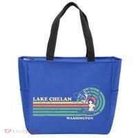 Retro Summer Fishing Washington Chelan Lake Tote Bag thumb 0