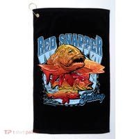 Red Snapper Fishing Golf Towel thumb 0
