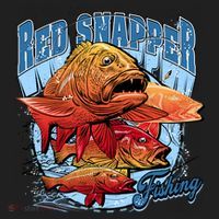 Red Snapper Fishing Golf Towel thumb 3