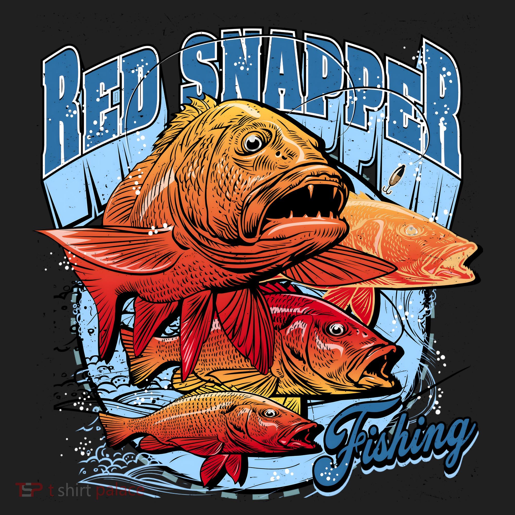 Red Snapper Fishing Golf Towel