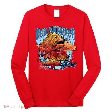 Red Snapper Fishing Long Sleeve Shirt