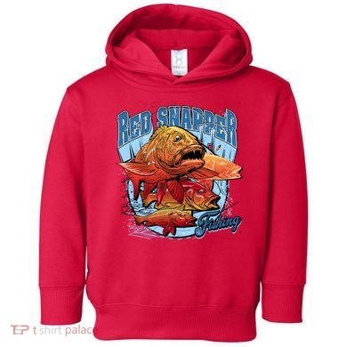 Red Snapper Fishing Toddler Hoodie