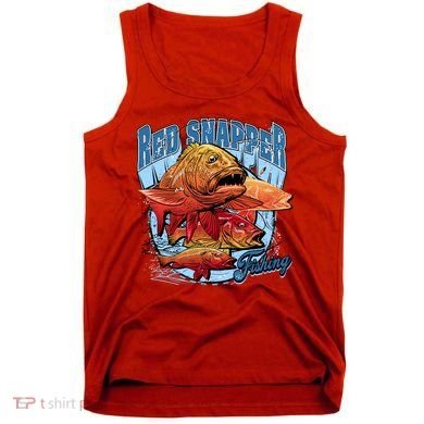 Red Snapper Fishing Tank Top