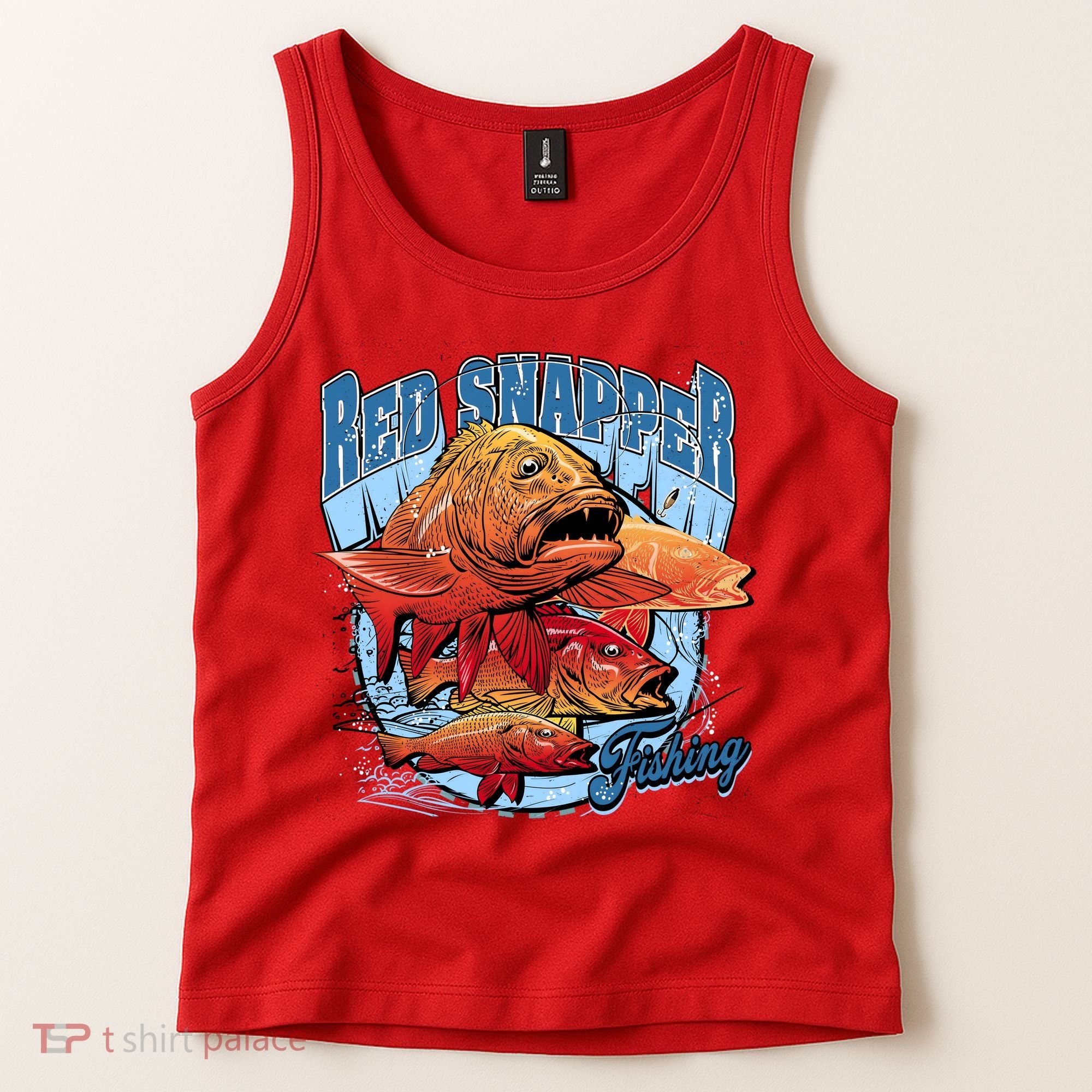 Red Snapper Fishing Tank Top