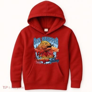 Red Snapper Fishing Kids Hoodie