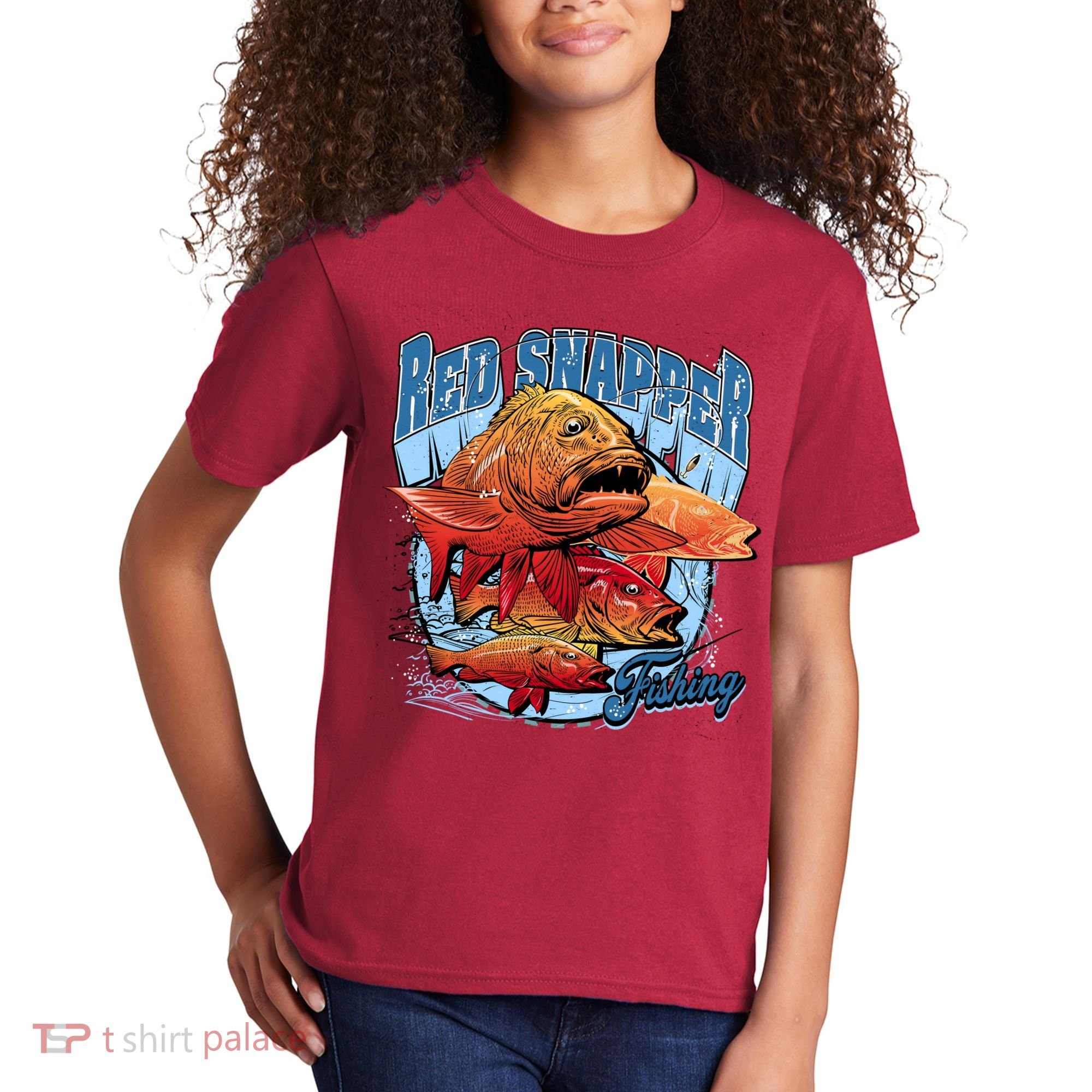 Red Snapper Fishing Kids T-Shirt