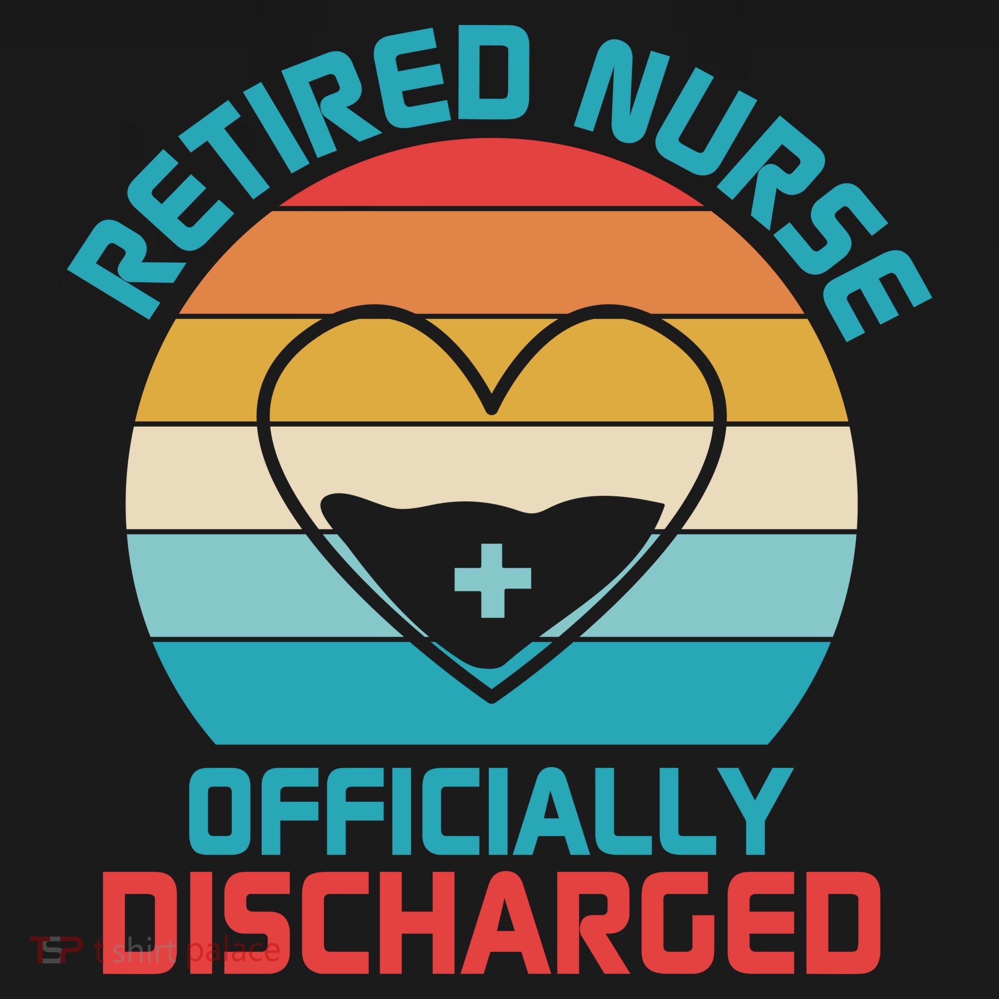 Retro Sunset Funny Retired Nurse Funny Nurse Retirement Quote USA-Made Doggie Bandana