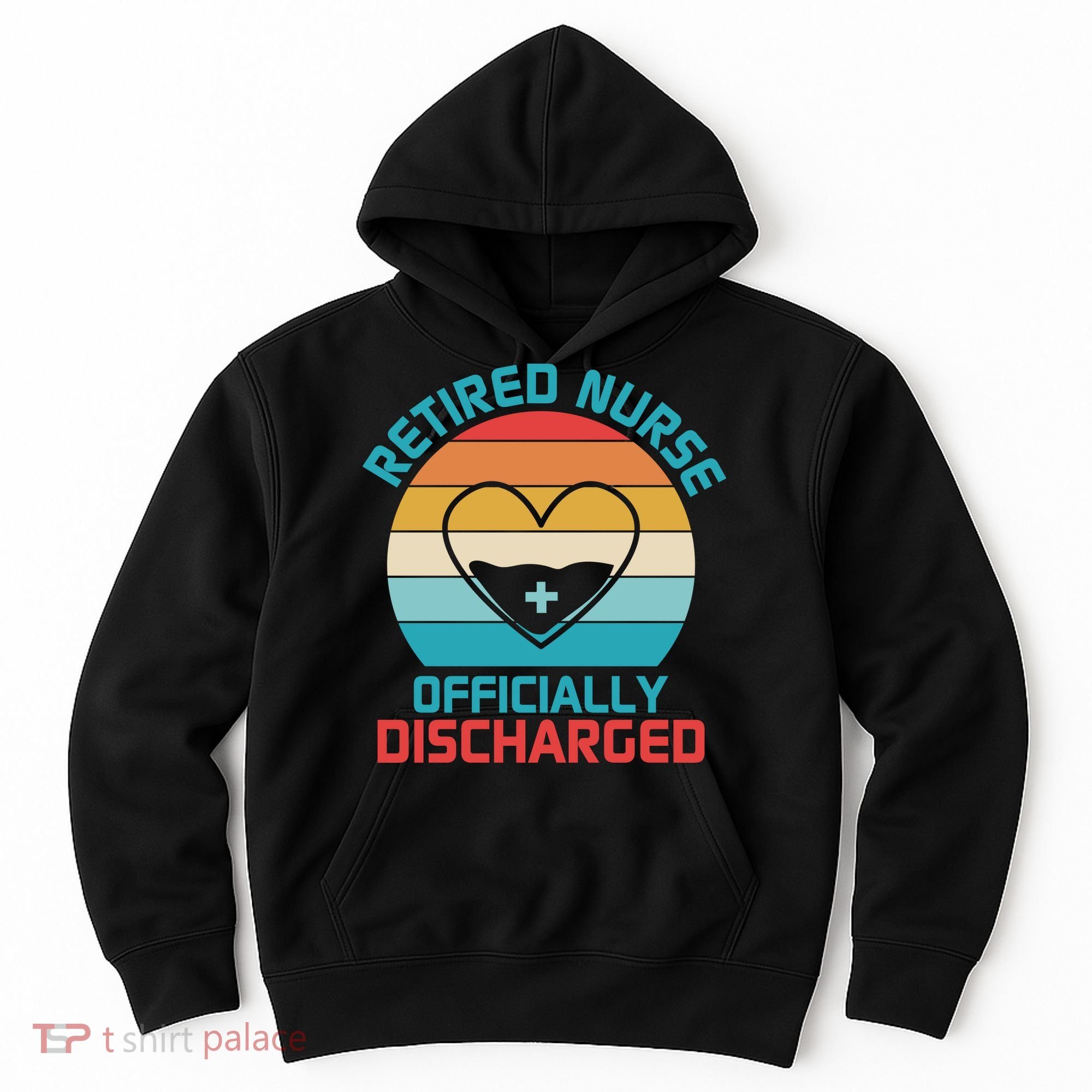 Retro Sunset Funny Retired Nurse Funny Nurse Retirement Quote Hoodie